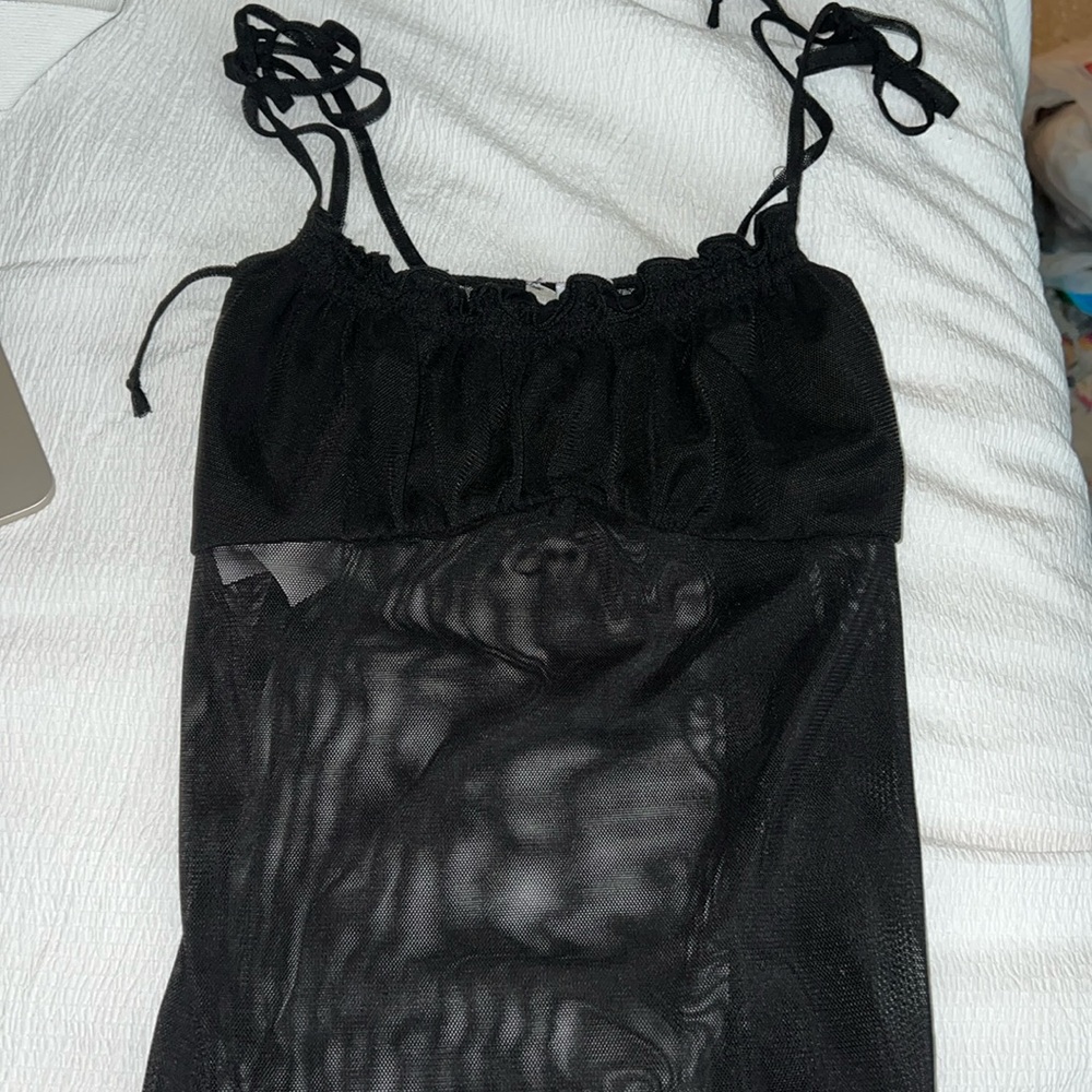 Mesh Brandy Melville Tank with bow ties
